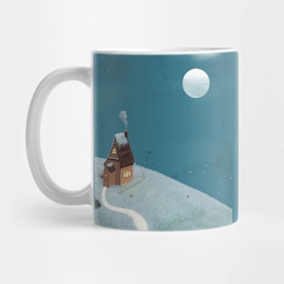 Little house under moonlight Mug